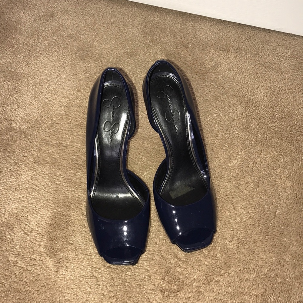 Navy Blue Jessica Simpson Peep Toe Heel